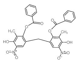 1,3-Benzenediol, 4,4'-methylenebis[2-methyl-6-nitro-, 3,3'-dibenzoate (en)结构式