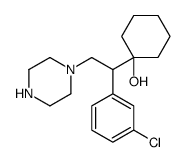 1-[1-(3-chlorophenyl)-2-piperazin-1-ylethyl]cyclohexan-1-ol结构式