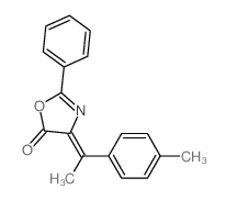 5(4H)-Oxazolone,4-[1-(4-methylphenyl)ethylidene]-2-phenyl-, (4Z)- structure