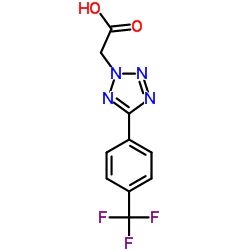 5-[4-(TRIFLUOROMETHYL)PHENYL]-2H-TETRAZOLE-2-ACETIC ACID结构式