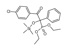 diethyl α-trimethylsilyloxy-α-(4-chlorobenzoyl)benzylphosphonate Structure