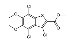 3,4,7-trichloro-5,6-dimethoxy-benzo[b]thiophene-2-carboxylic acid methyl ester结构式