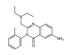 6-amino-2-(diethylaminomethyl)-3-(2-methylphenyl)quinazolin-4-one结构式