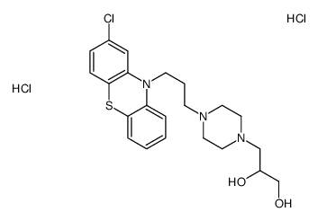 3-[4-[3-(2-chlorophenothiazin-10-yl)propyl]piperazin-1-yl]propane-1,2-diol,dihydrochloride结构式