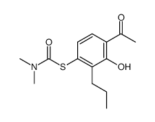 dimethyl-thiocarbamic acid S-(4-acetyl-3-hydroxy-2-propyl-phenyl)ester Structure