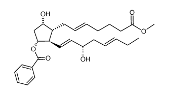 (1R,2R,3R,4S)-4-hydroxy-2-((S,1E,5E)-3-hydroxyocta-1,5-dien-1-yl)-3-((E)-7-methoxy-7-oxohept-2-en-1-yl)cyclopentyl benzoate Structure