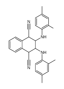 2,3-Bis(2,4-dimethylphenylamino)-1,2,3,4-tetrahydronaphthalin-1,4-dicarbonitril结构式