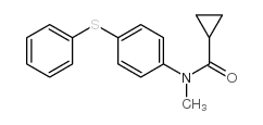 N-methyl-N-(4-phenylsulfanylphenyl)cyclopropanecarboxamide结构式