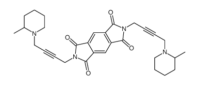 2,6-bis[4-(2-methylpiperidin-1-yl)but-2-ynyl]pyrrolo[3,4-f]isoindole-1,3,5,7-tetrone结构式