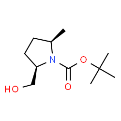 1-Pyrrolidinecarboxylicacid,2-(hydroxymethyl)-5-methyl-,1,1-dimethylethylester,(2R,5R)-(9CI) structure