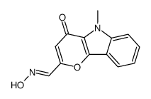 (E)-5-methyl-4-oxo-4,5-dihydropyrano[3,2-b]indole-2-carbaldehyde oxime Structure