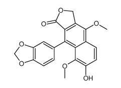 4-(1,3-benzodioxol-5-yl)-6-hydroxy-5,9-dimethoxy-1H-benzo[f][2]benzofuran-3-one Structure