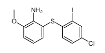 2-(4-chloro-2-iodophenyl)sulfanyl-6-methoxyaniline结构式