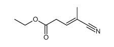 ethyl (E)-4-cyanopent-3-enoate结构式