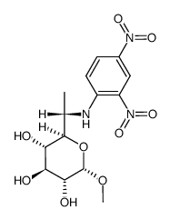 methyl 6,7-dideoxy-6-(2,4-dinitrophenyl)amino-L-glycero-D-gluco-heptopyranoside结构式