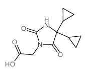 2-(4,4-dicyclopropyl-2,5-dioxo-imidazolidin-1-yl)acetic acid结构式