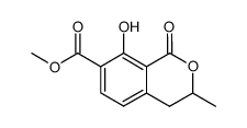 3,4-Dihydro-8-hydroxy-3-Methyl-1-oxo-1H-2-benzopyran-7-carboxylic Acid Methyl Ester Structure