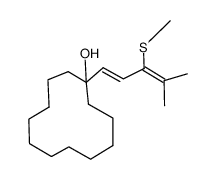 1-((E)-4-Methyl-3-methylsulfanyl-penta-1,3-dienyl)-cyclododecanol结构式