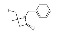 1-Benzyl-4-(iodomethyl)-4-methylazetidin-2-one结构式