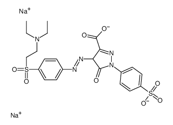 disodium,4-[[4-[2-(diethylamino)ethylsulfonyl]phenyl]diazenyl]-5-oxo-1-(4-sulfonatophenyl)-4H-pyrazole-3-carboxylate结构式