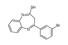 4-(3-bromophenyl)-1,3-dihydro-2H-1,5-benzodiazepin-2-thione结构式