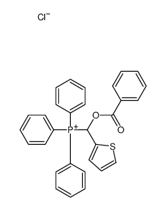 [benzoyloxy(thiophen-2-yl)methyl]-triphenylphosphanium,chloride结构式