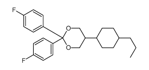 2,2-bis(4-fluorophenyl)-5-(4-propylcyclohexyl)-1,3-dioxane Structure