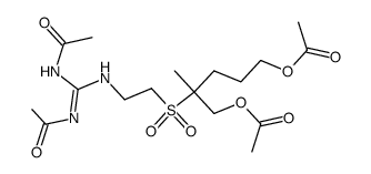 (Z)-2-((2-(2,3-diacetylguanidino)ethyl)sulfonyl)-2-methylpentane-1,5-diyl diacetate结构式