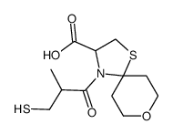 N-[(2R,S)-3-Mercapto-2-methylpropanoyl]-(3R)-8-oxa-1-thia-4-azaspiro[4.5]decane-3-carboxylic acid Structure