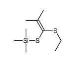 (1-ethylsulfanyl-2-methylprop-1-enyl)sulfanyl-trimethylsilane结构式