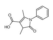 3,5-dimethyl-2-oxo-1-phenyl-3H-pyrrole-4-carboxylic acid结构式