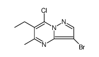 Pyrazolo[1,5-a]pyrimidine, 3-bromo-7-chloro-6-ethyl-5-Methyl- structure