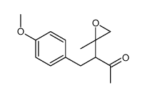 4-(4-methoxyphenyl)-3-(2-methyloxiran-2-yl)butan-2-one Structure