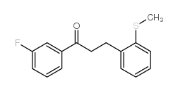 3'-FLUORO-3-(2-THIOMETHYLPHENYL)PROPIOPHENONE Structure