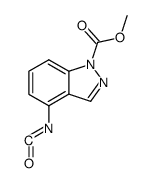 4-isocyanatoindazol-1-carboxylic acid methyl ester结构式