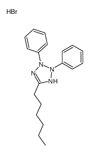 5-hexyl-2,3-diphenyl-1H-tetrazol-1-ium,bromide Structure