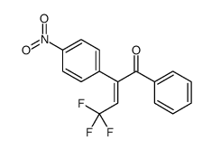 4,4,4-trifluoro-2-(4-nitrophenyl)-1-phenylbut-2-en-1-one Structure