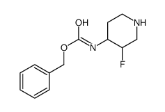 (3-氟-哌啶-4-基)-氨基甲酸苄酯结构式