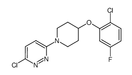 3-chloro-6-[4-(2-chloro-5-fluorophenoxy)piperidin-1-yl]pyridazine结构式