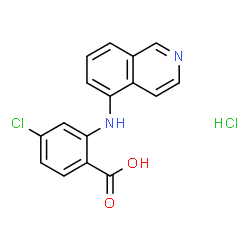 4-CHLORO-2-(ISOQUINOLIN-5-YLAMINO)BENZOIC ACID HYDROCHLORIDE Structure