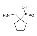 1-Aminomethyl-cyclopentan-carbonsaeure-(1)结构式