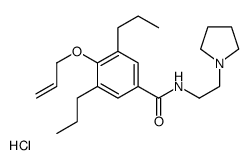 4-prop-2-enoxy-3,5-dipropyl-N-(2-pyrrolidin-1-ium-1-ylethyl)benzamide,chloride结构式