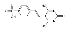 4-[(2,4,6-trioxo-1,3-diazinan-5-yl)diazenyl]benzenesulfonic acid Structure