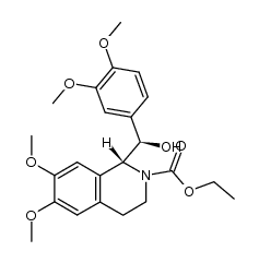 (+)-threo-N-(ethoxycarbonyl)hydroxynorlaudanosine结构式