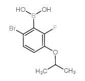 6-溴-2-氟-3-异丙氧基苯硼酸结构式