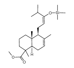 (4aR,5S,8aR)-methyl 1,4a,6-trimethyl-5-((E)-4-methyl-3-((trimethylsilyl)oxy)pent-2-en-1-yl)-1,2,3,4,4a,5,8,8a-octahydronaphthalene-1-carboxylate结构式