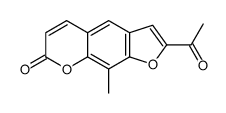 2-acetyl-9-methylfuro[3,2-g]chromen-7-one结构式