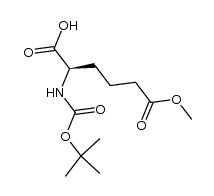 (R)-2-((tert-butoxycarbonyl)amino)-6-methoxy-6-oxohexanoic acid结构式