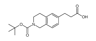 3-(2-(叔丁氧基羰基)-1,2,3,4-四氢异喹啉-6-基)丙酸结构式