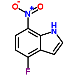 4-氟-7-硝基-1H-吲哚结构式